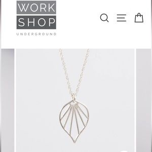 Artisan Sterling Silver Fan Necklace.